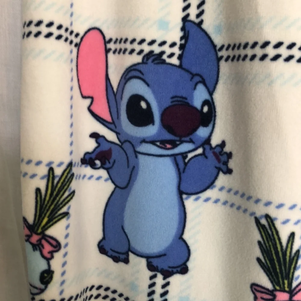 DISNEY STITCH size large unisex super soft pajama loungewear pants w/ elastic - Picture 4 of 12